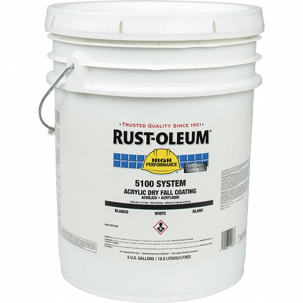 RustOleum 5 Gal White Flat Finish Industrial Enamel Paint 75135699