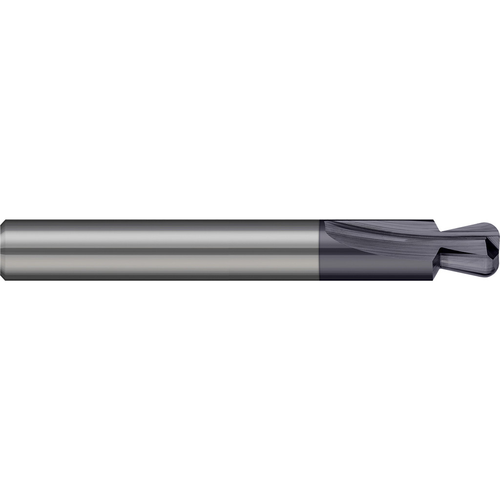 Harvey Tool Dovetail Cutter: 24 deg, 0.1710" Cut Dia, 0.1760" Wide, Solid Carbide - 3/16" Shank Dia, 2.0000" OAL, 2 Tooth, AlTiN Finish