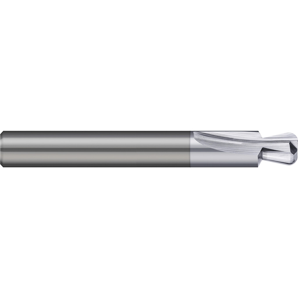 Harvey Tool Dovetail Cutter: 24 deg, 0.1130" Cut Dia, 0.1150" Wide, Solid Carbide - 1/8" Shank Dia, 1-1/2" OAL, 2 Tooth, TiB2 Finish