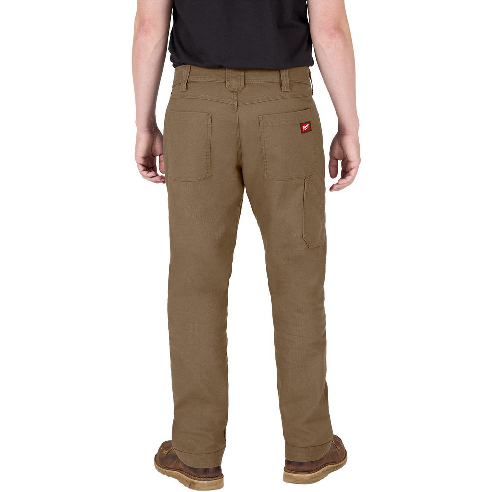 Milwaukee Tool - Washable Pants: Size 34X32, Khaki, Cotton
