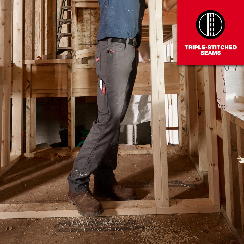 Milwaukee Tool - Washable Pants: Size 32X32, Khaki, Cotton