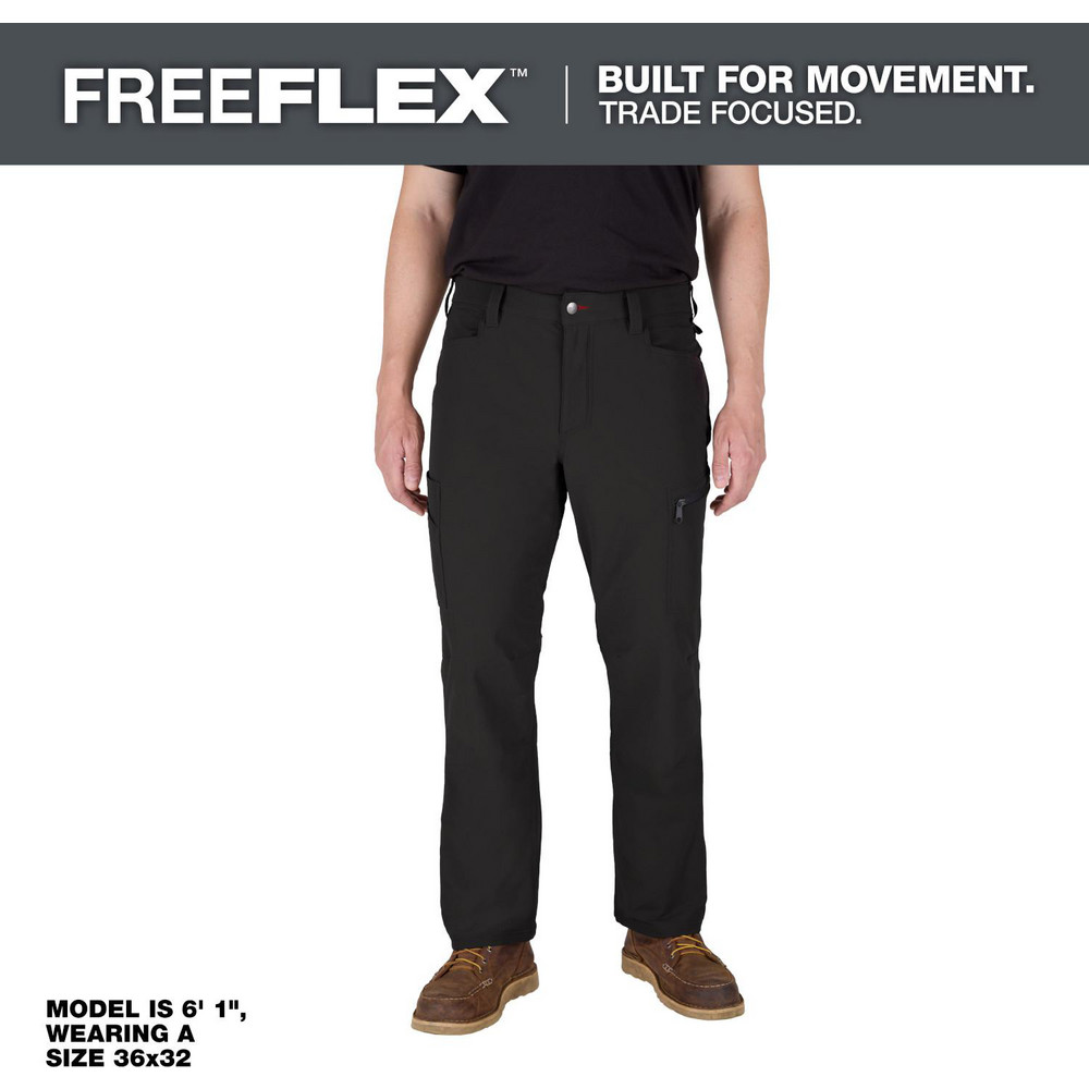 Milwaukee Tool - Washable Pants: Size 34X34, Black, Cotton