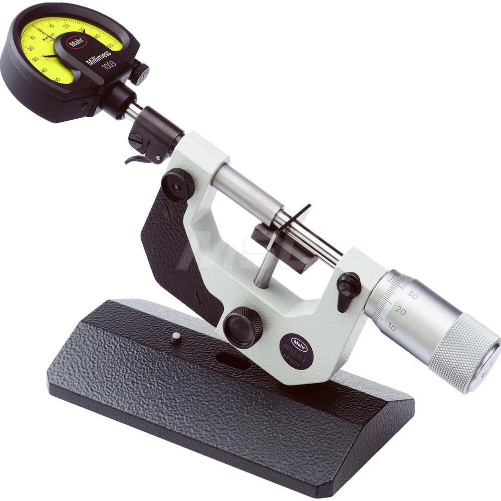 Mechanical Bench Micrometers; Minimum Measurement (Inch): 0 ; Maximum Measurement (Inch): 2 ; Graduation (Decimal Inch): 0.00025 ; Thimble Type: Standard ; Calibrated: Yes ; Traceability Certification Included: None