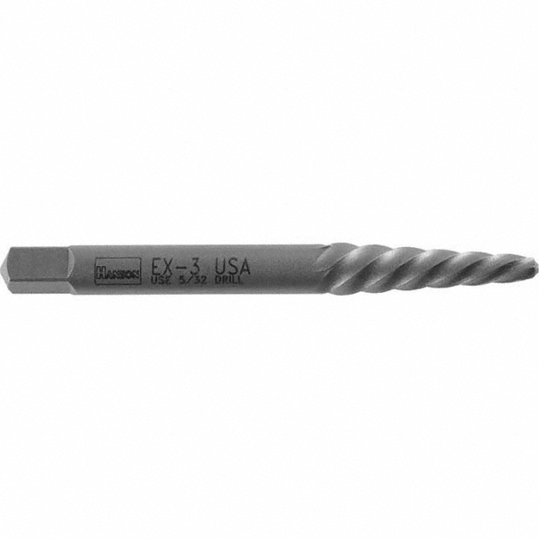 Spiral Flute Screw Extractor: #4, for 9/32 to 3/8 in Screws
