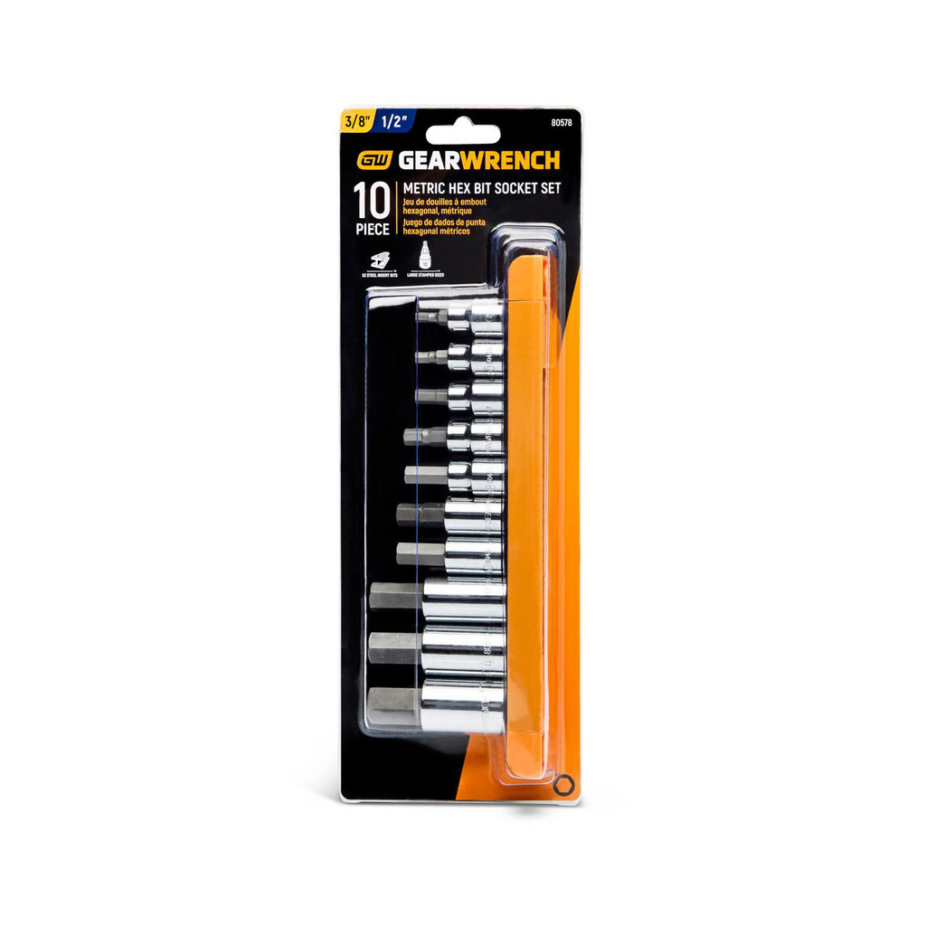 GEARWRENCH - Hex Bit Socket Set: 3/8 & 1/2