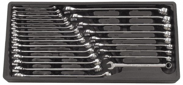 GEARWRENCH 81900 Combination Wrench Set: 24 Pc, 10 mm 11 mm 12 mm 13 mm 14 mm 15 mm 16 mm 17 mm 18 mm 19 mm 20 mm 21 mm 22 mm mm 8 mm & 9 mm Wrench, Inch & Metric Image