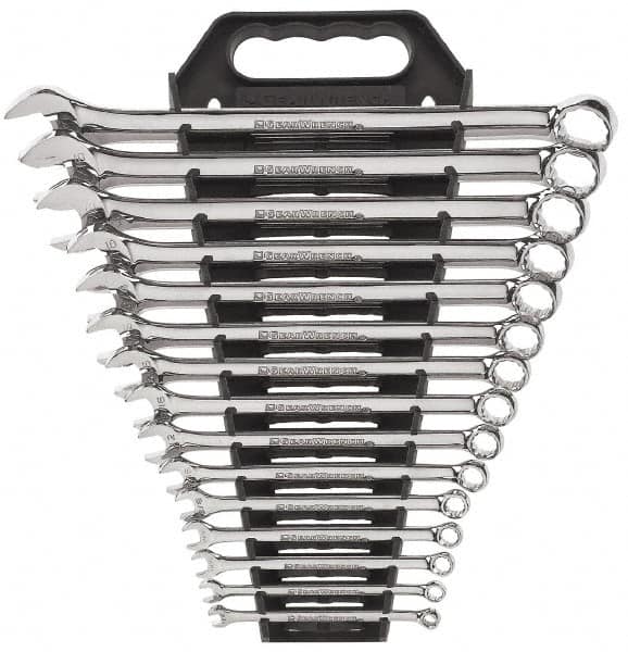 GEARWRENCH 81901 Combination Wrench Set: 15 Pc, 1" 13/16" 15/16" 3/4" & 7/8" Wrench, Inch 