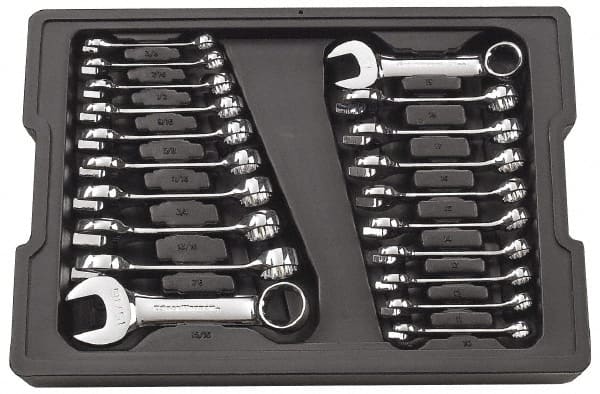 GEARWRENCH 81903 Combination Wrench Set: 20 Pc, 10 mm 11 mm 12 mm 13 mm 14 mm 15 mm 16 mm 17 mm 18 mm & 19 mm Wrench, Inch & Metric 
