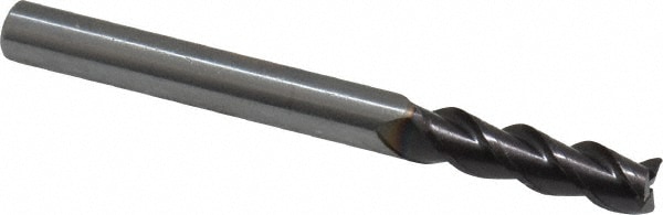 Guhring 9031730047600 Square End Mill: 3/16 Dia, 5/8 LOC, 3/16 Shank Dia, 2 OAL, 3 Flutes, Solid Carbide Image