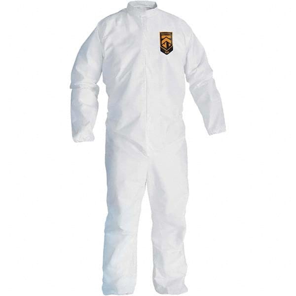 Disposable Coveralls: Size 2X-Large, SMS, Zipper Closure