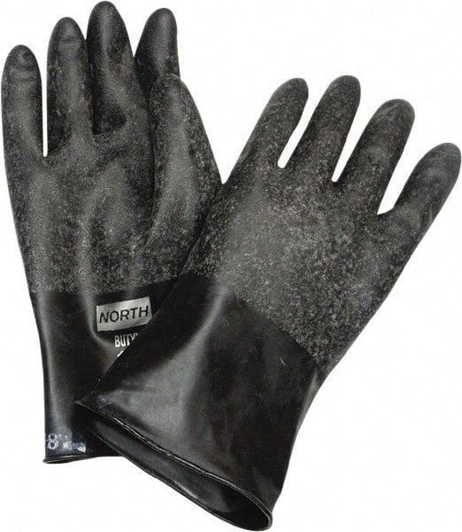 Chemical Resistant Gloves: 2X-Large, 13 mil Thick, Butyl, Unsupported