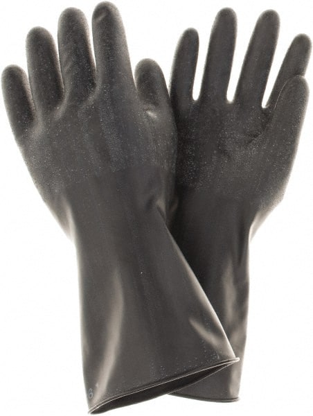 Chemical Resistant Gloves: 2X-Large, 17 mil Thick, Butyl, Unsupported