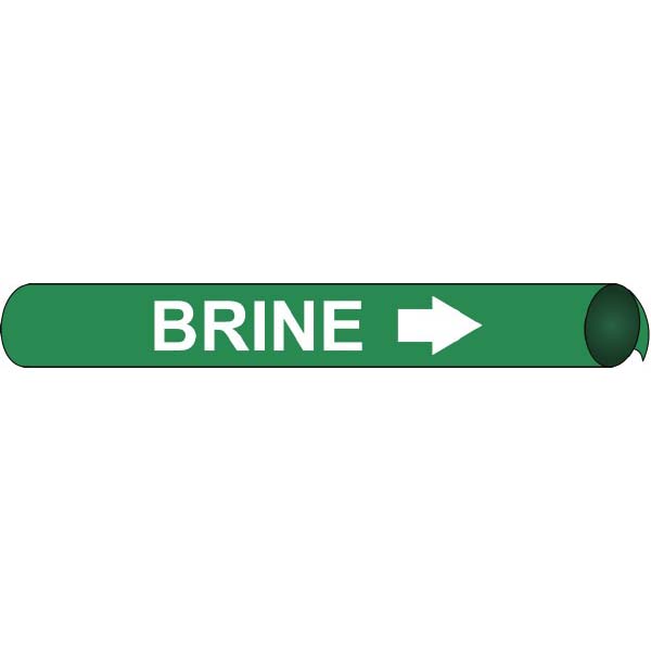 NMC Pipe Marker with Brine Legend and Arrow Graphic 75276238 MSC