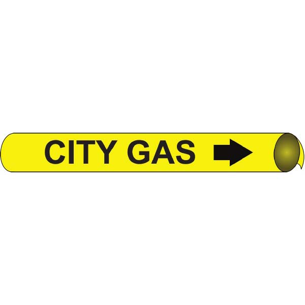 NMC Pipe Marker with City Gas Legend and Arrow Graphic 75276303