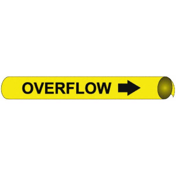 NMC Pipe Marker with Overflow Legend and Arrow Graphic 75276915
