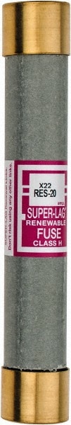 Cooper Bussmann RES-20 Cartridge Time Delay Fuse: H, 20 A, 127 mm OAL, 20.6 mm Dia Image