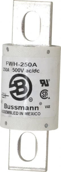 Cooper Bussmann FWH-250A Cartridge Fast-Acting Fuse: 250 A, 4-11/32" OAL, 1-1/2" Dia 