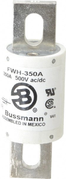 Cooper Bussmann FWH-350A Cartridge Fast-Acting Fuse: 350 A, 4-11/32" OAL, 1-1/2" Dia 