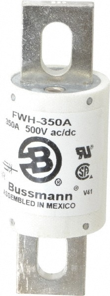 Cooper Bussmann FWH-350A Cartridge Fast-Acting Fuse: 350 A, 4-11/32" OAL, 1-1/2" Dia Image