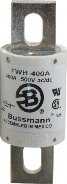 Cooper Bussmann FWH-400A Cartridge Fast-Acting Fuse: 400 A, 4-11/32" OAL, 1-1/2" Dia 