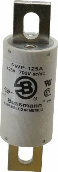 Cooper Bussmann FWP-125A Cartridge Fast-Acting Fuse: 125 A, 5-3/32" OAL, 1-1/2" Dia 