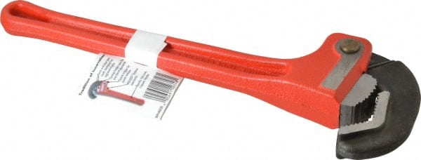 Rapidgrip Pipe Wrench: 14" OAL, Cast Iron & Steel