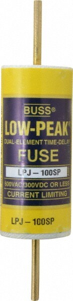 Cooper Bussmann LPJ-100SP Cartridge Time Delay Fuse: J, 100 A, 28.6 mm Dia Image