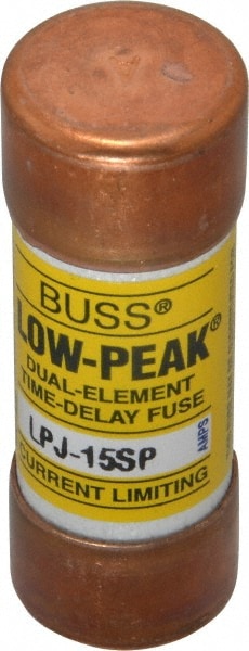 Cooper Bussmann LPJ-15SP Cartridge Time Delay Fuse: J, 15 A, 20.6 mm Dia Image