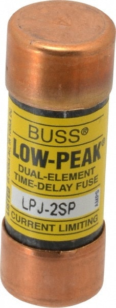 Cooper Bussmann LPJ-2SP Cartridge Time Delay Fuse: J, 2 A, 20.6 mm Dia Image