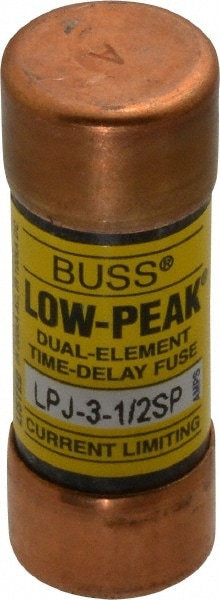 Cooper Bussmann LPJ-3-1/2SP Cartridge Time Delay Fuse: J, 3.5 A, 20.6 mm Dia Image