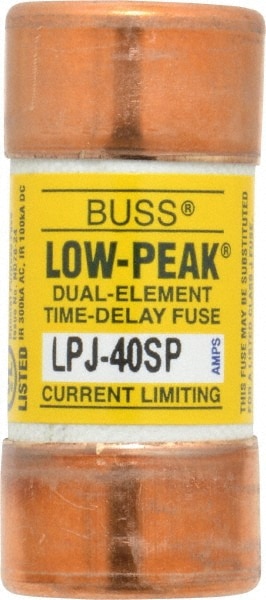 Cooper Bussmann LPJ-40SP Cartridge Time Delay Fuse: J, 40 A, 27 mm Dia Image