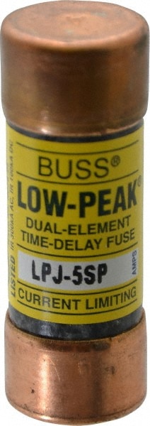 Cooper Bussmann LPJ-5SP Cartridge Time Delay Fuse: J, 5 A, 20.6 mm Dia Image