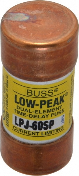 Cooper Bussmann LPJ-60SP Cartridge Time Delay Fuse: J, 60 A, 27 mm Dia Image