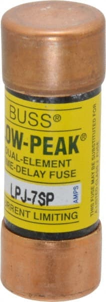 Cooper Bussmann LPJ-7SP Cartridge Time Delay Fuse: J, 7 A, 20.6 mm Dia 