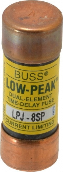 Cooper Bussmann LPJ-8SP Cartridge Time Delay Fuse: J, 8 A, 20.6 mm Dia Image