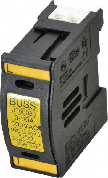 Cooper Bussmann JT60030 1 Pole, 600 VAC/VDC, 30 Amp, DIN Rail Mount Fuse Holder Image