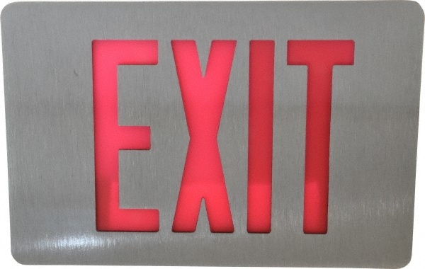 aluminum exit sign