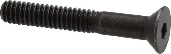 Holo-Krome Flat Socket Cap Screw: 1/4-20 x 1-3/4″ Long, Alloy Steel,  Black Oxide Finish 75457697 MSC Industrial Supply