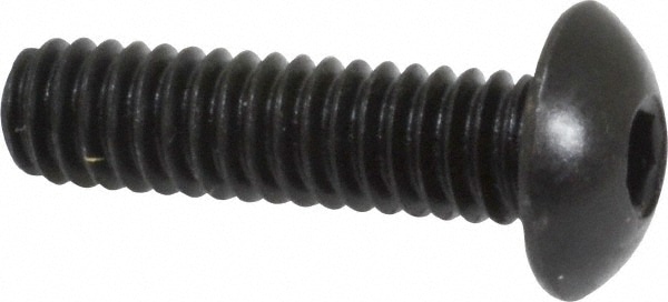 Holo-Krome 64022 #8-32 5/8" Length Under Head Hex Socket Drive Button Socket Cap Screw Image