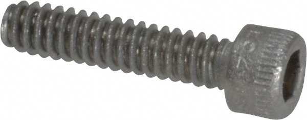 Holo-Krome 78014 Hex Head Cap Screw: #4-40 x 1/2", Grade 18-8 Stainless Steel, Uncoated Image