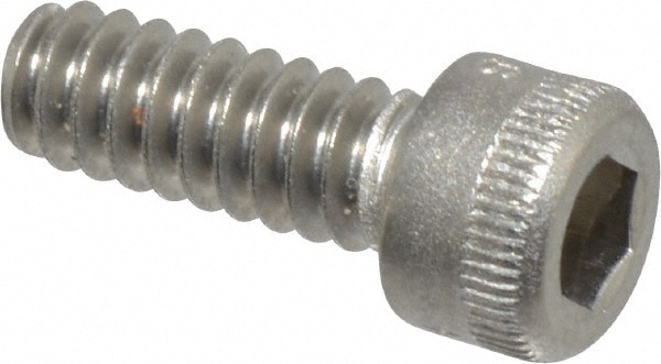 Holo-Krome 78018 Hex Head Cap Screw: #6-32 x 3/8", Grade 18-8 Stainless Steel, Uncoated Image