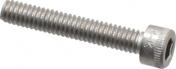 Holo-Krome 78034 Hex Head Cap Screw: #8-32 x 1", Grade 18-8 Stainless Steel, Uncoated Image