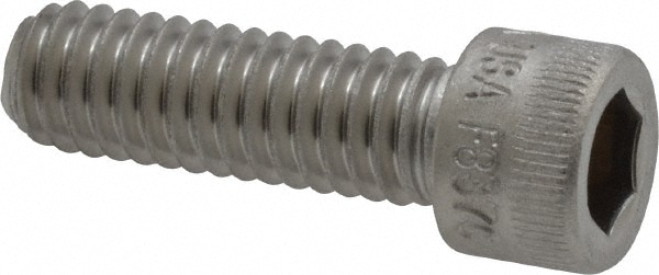 Holo-Krome 78080 Hex Head Cap Screw: 5/16-18 x 1", Grade 18-8 Stainless Steel, Uncoated Image