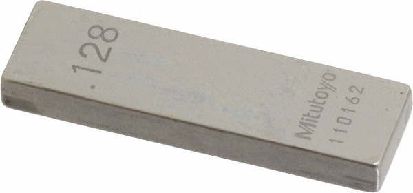 Mitutoyo 611168-531 Rectangle Steel Gage Block: 0.128", Grade 0 Image