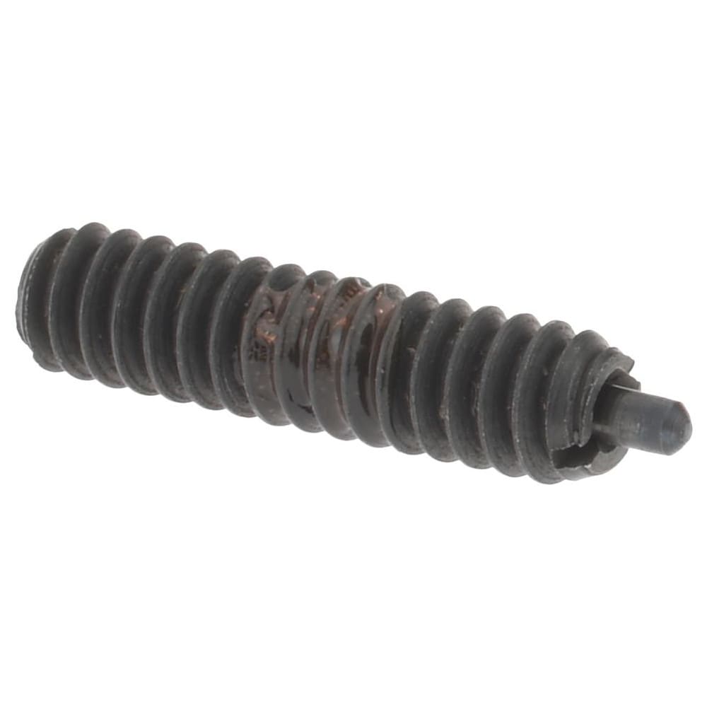Threaded Spring Plunger: #6-32, 17/32" Thread Length, 0.045" Dia, 1/16" Projection