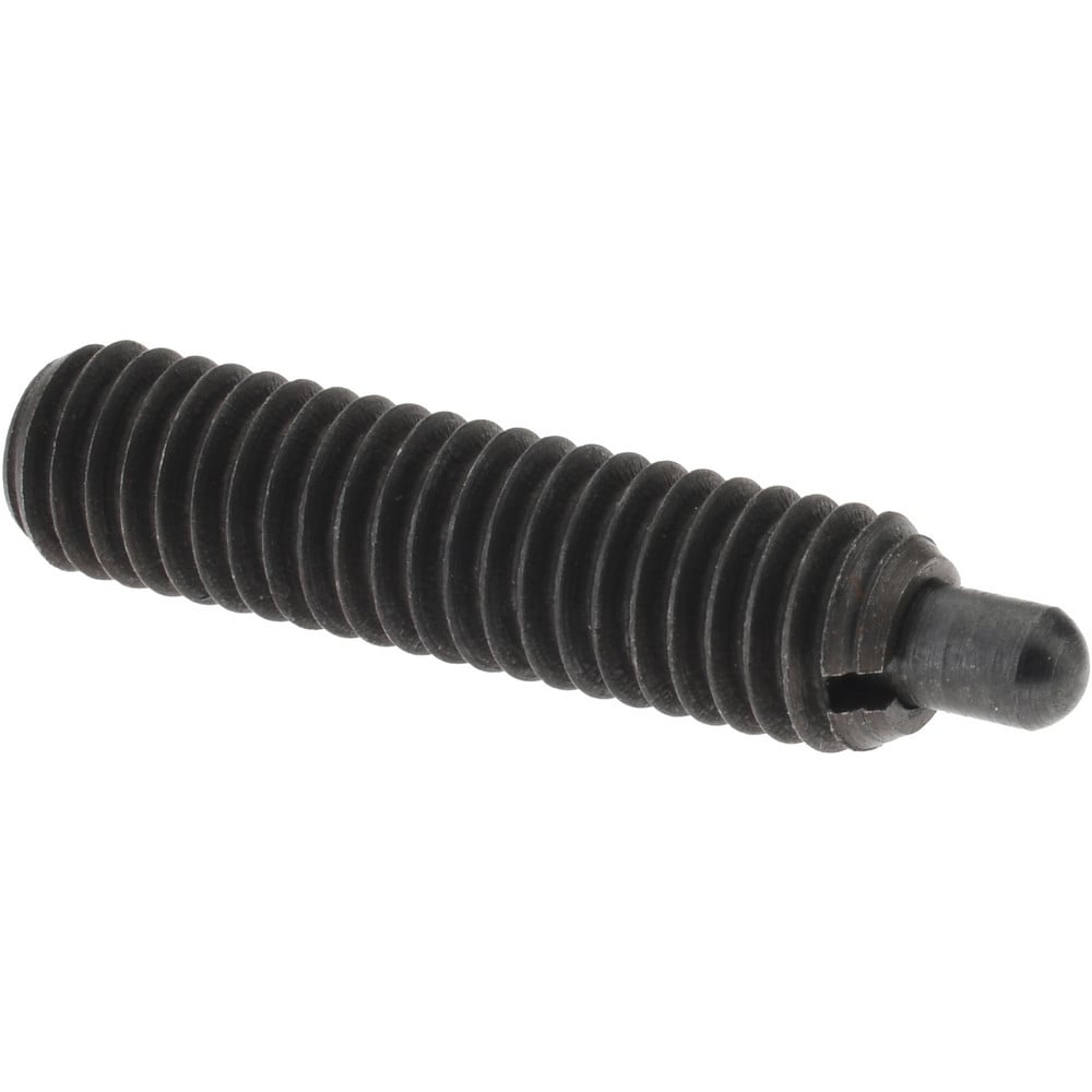 Threaded Spring Plunger: #10-32, 3/4" Thread Length, 0.092" Dia, 1/8" Projection