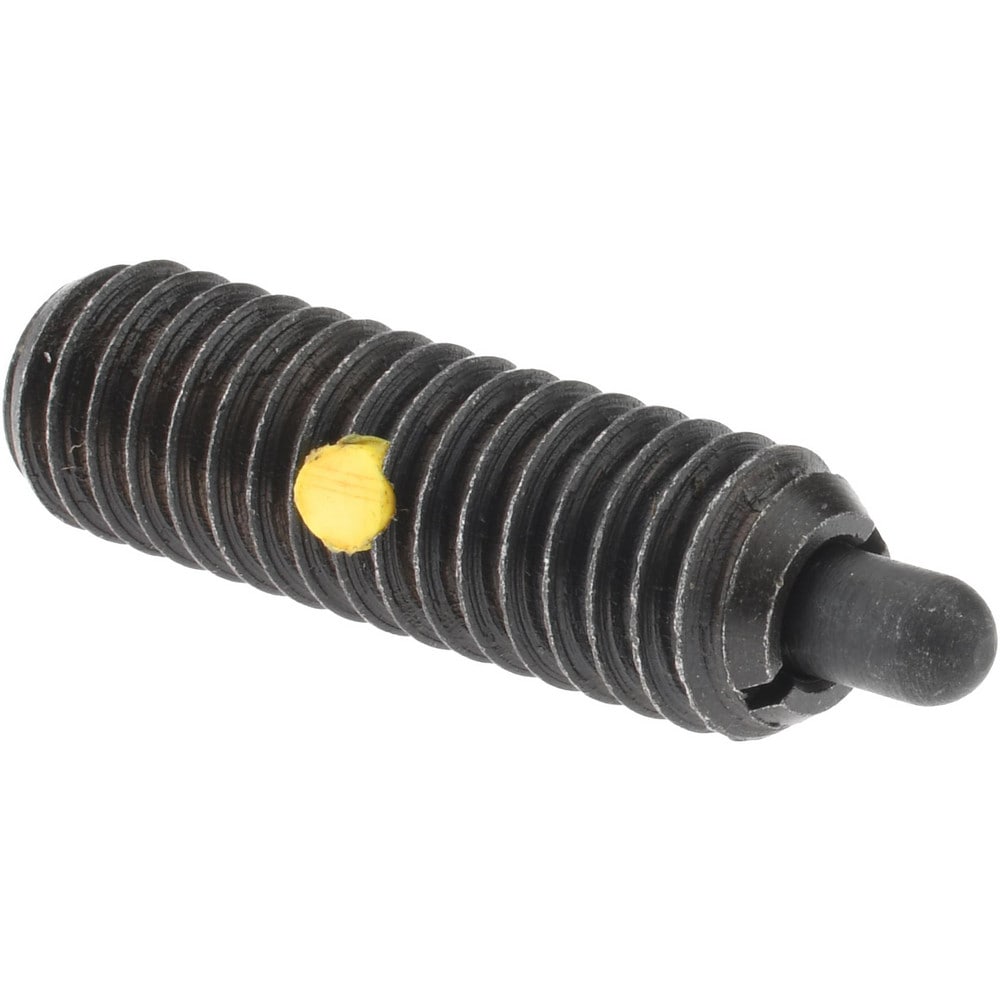 Threaded Spring Plunger: 5/16-18, 1" Thread Length, 0.135" Dia, 3/16" Projection