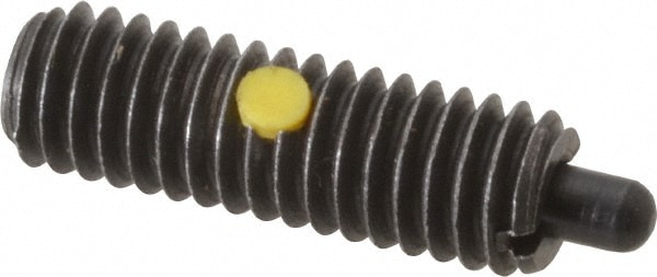 Threaded Spring Plunger: 5/16-18, 1" Thread Length, 0.135" Dia, 3/16" Projection