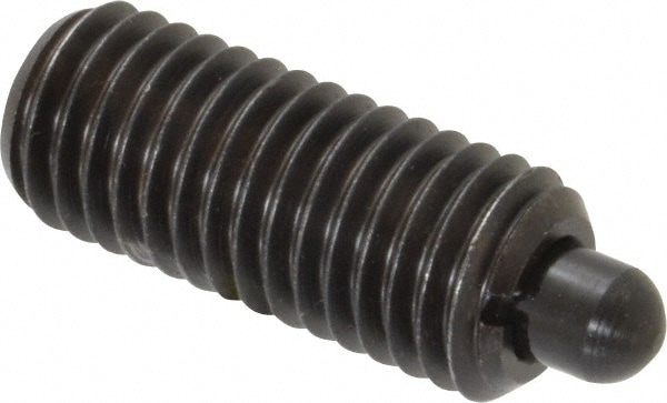 Threaded Spring Plunger: 5/8-11, 1-1/2" Thread Length, 0.31" Dia, 5/16" Projection