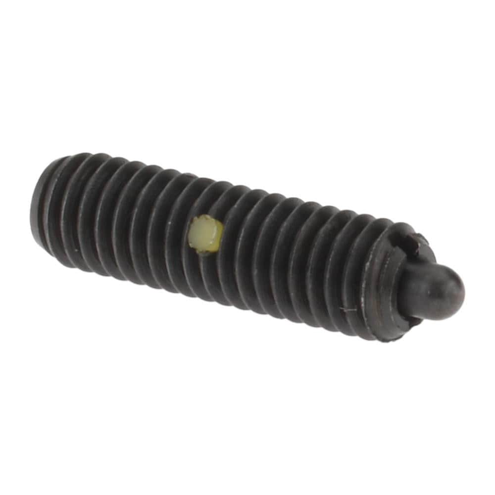 Threaded Spring Plunger: M6 x 1, 0.787" Thread Length, 0.106" Dia, 0.098" Projection